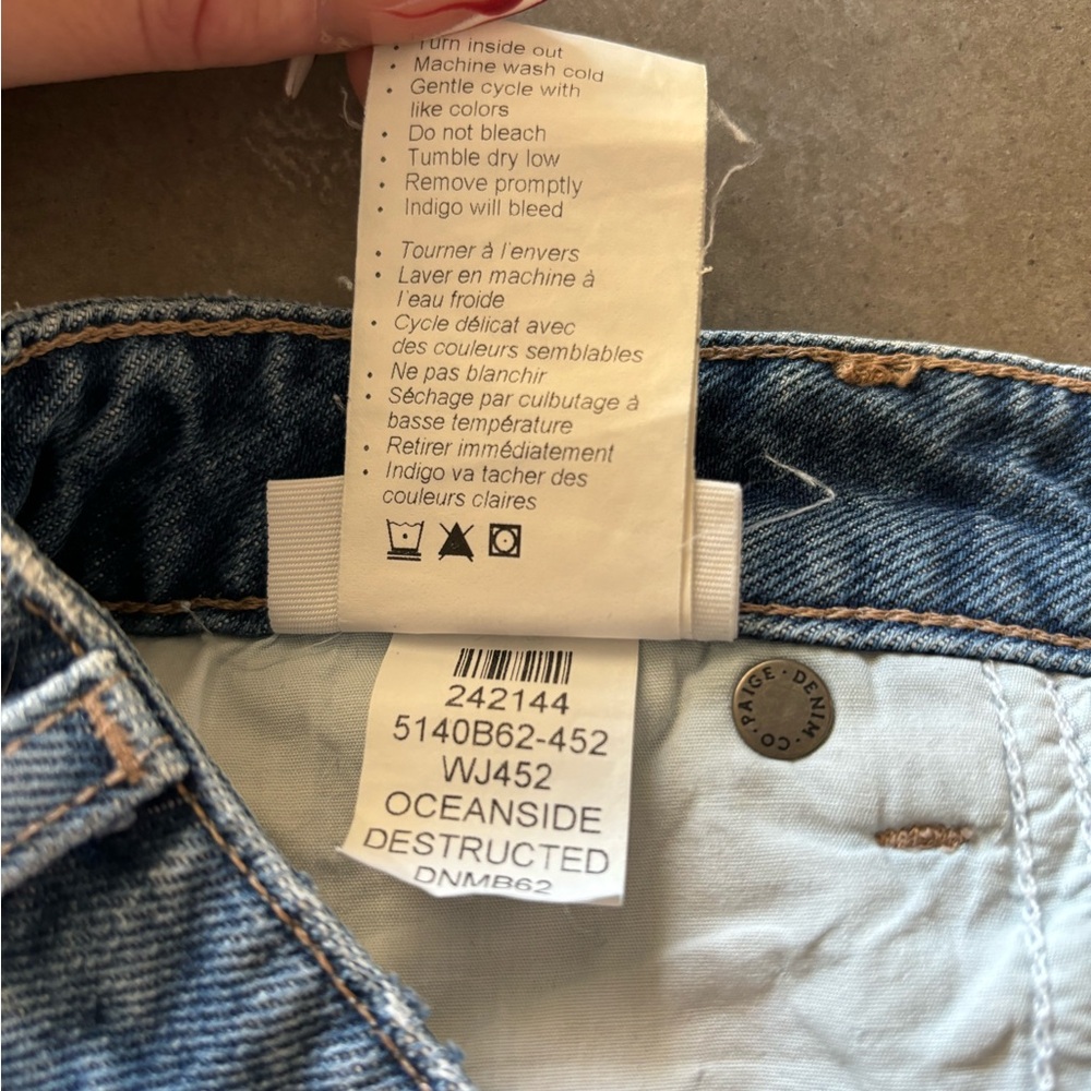 Paige‎ Sarah Longline Denim Shorts  oceanside destroyed - Picture 4 of 7